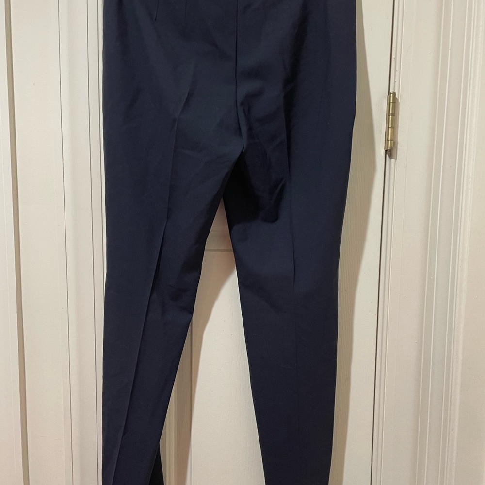 Theory Blue Slim-Fit Dress Pants - Picture 2 of 6